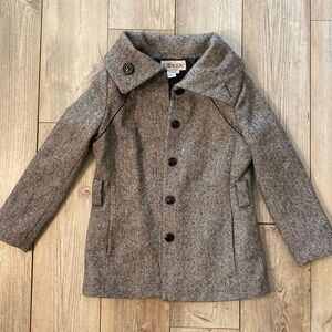 JG Hook Vintage Wool Tweed Pea Coat Size Women’s 8